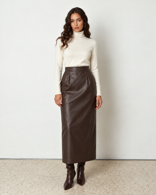 LEATHER MIDI ΦΟΥΣΤΑ