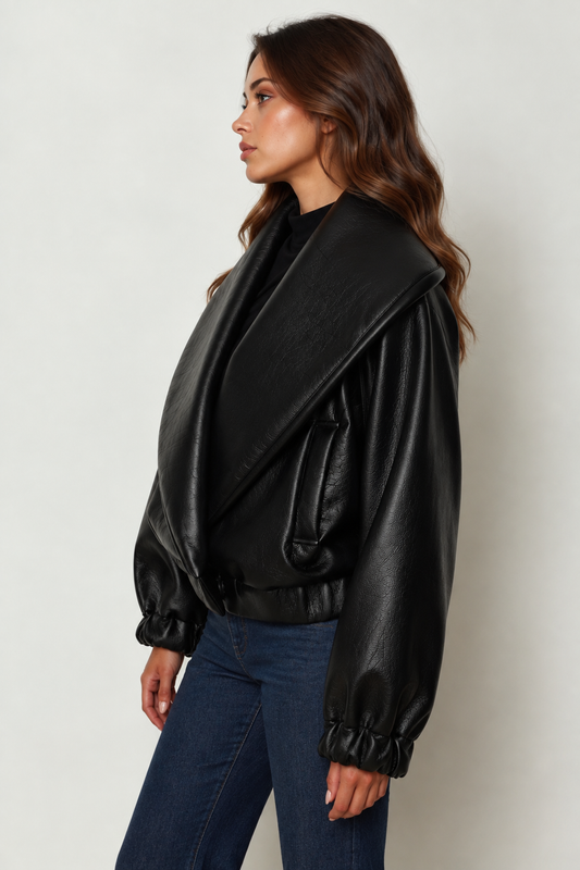 Δερμάτινο BOMBER JACKET CKONTOVA - Face