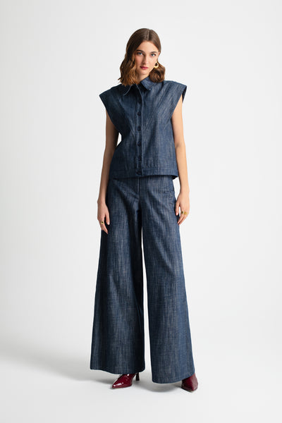 ΠΑΝΤΕΛΟΝΙ DENIM WIDE LEG MOUTAKI