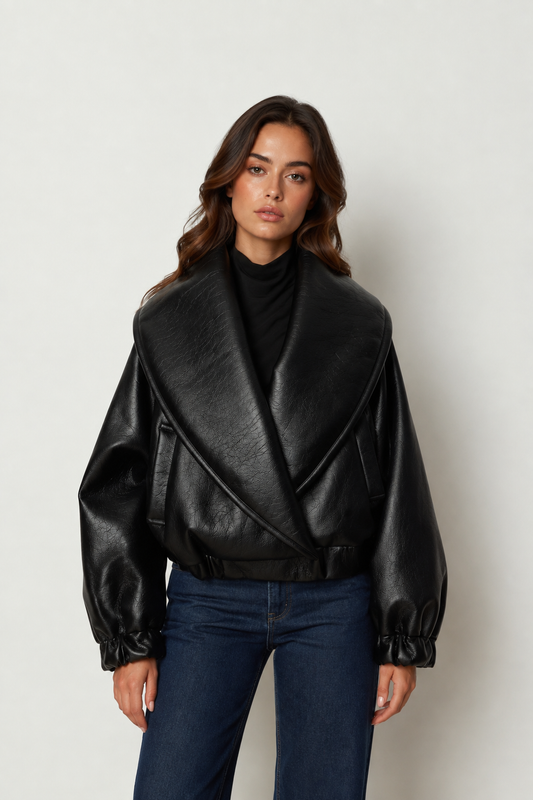 Δερμάτινο BOMBER JACKET CKONTOVA - Face