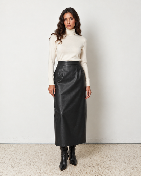LEATHER MIDI ΦΟΥΣΤΑ