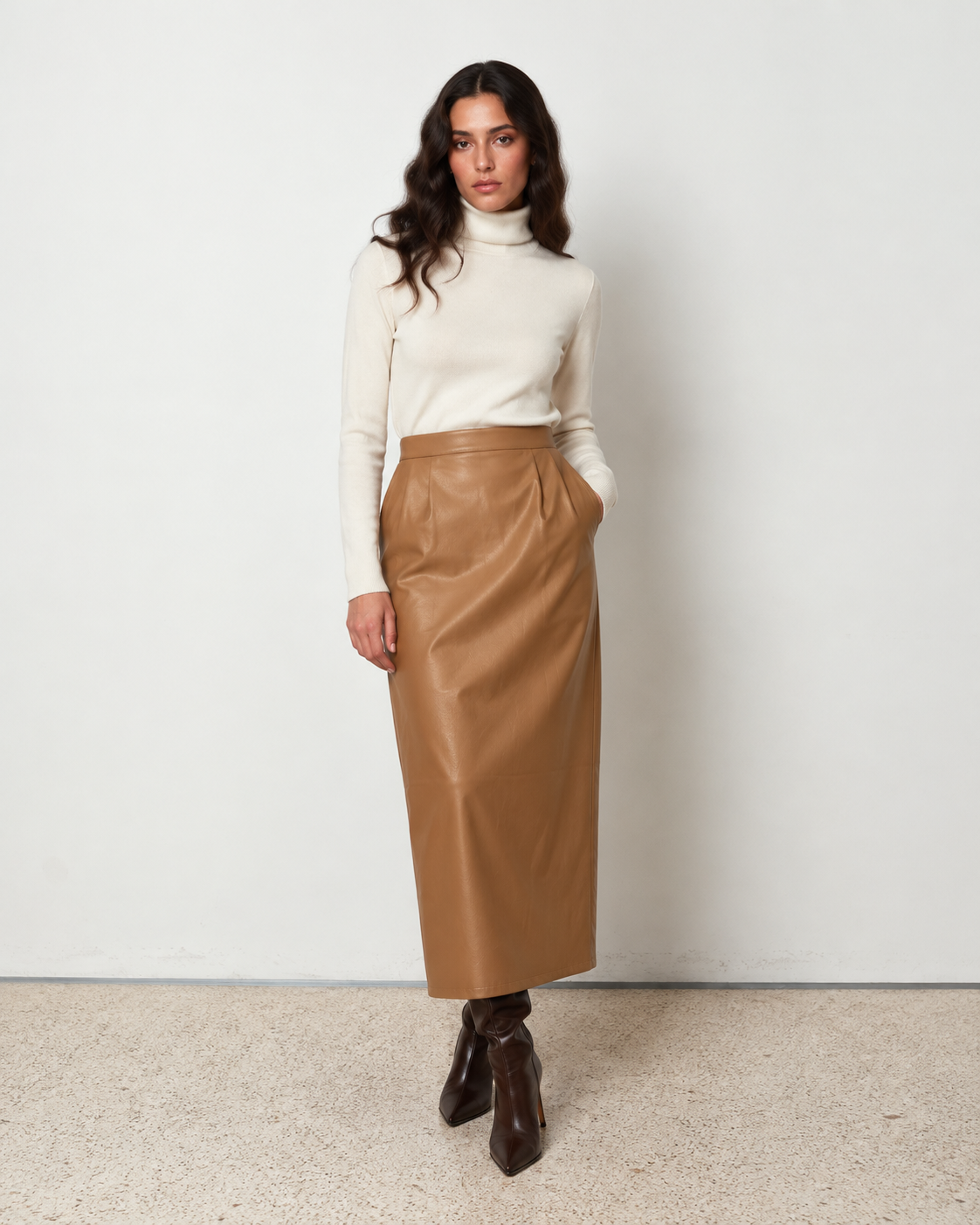 LEATHER MIDI ΦΟΥΣΤΑ